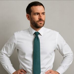 GAL JIENI 1969 Made In Italy Blue Yellow Woven Tie